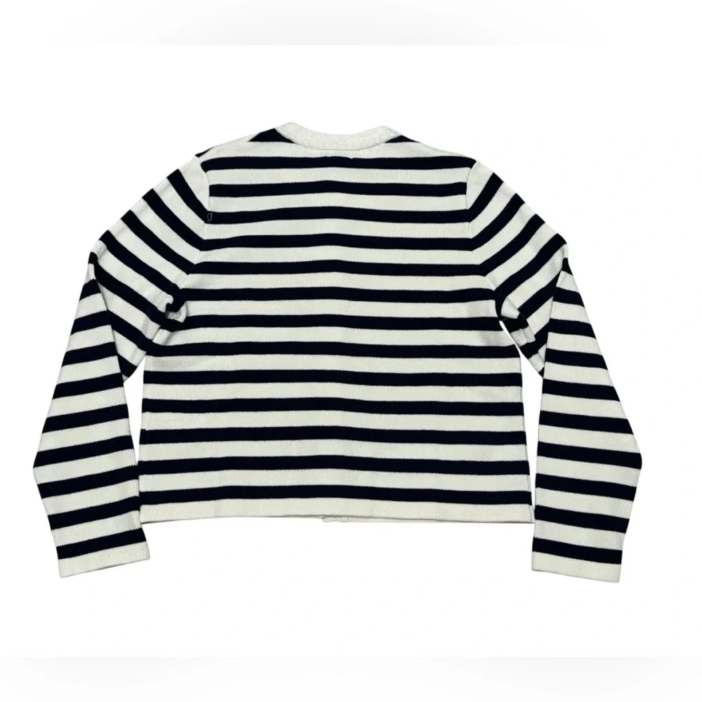 J. Crew‎ Striped Cotton Lady Jacket Cardigan